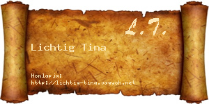 Lichtig Tina névjegykártya